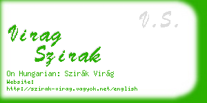virag szirak business card